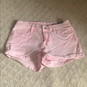 Pink Denim Shorts